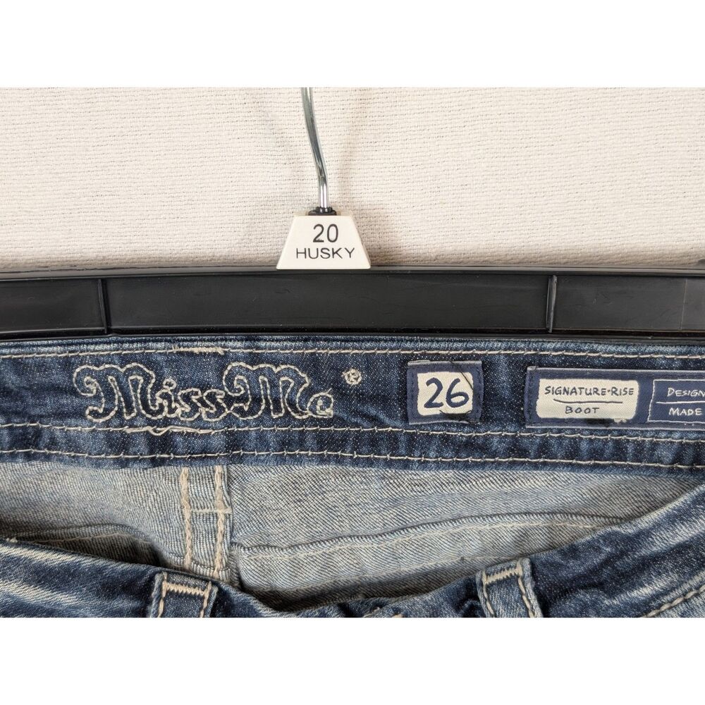 Miss Me Signature Rise Boot Jeans JE8055B4 Women's Size 26 - Picture 8 of 15